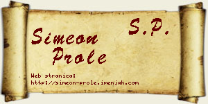 Simeon Prole vizit kartica